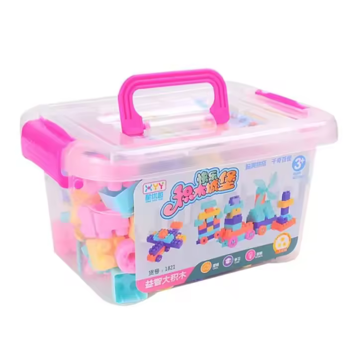Bloques de construcción de gran tamaño para niños, juguete de piezas de bloques de construcción a granel, ideal para regalo de Navidad, 100 piezas - 1