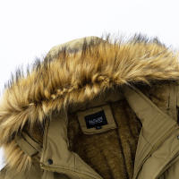 Chaqueta gruesa con capucha a prueba de viento para hombre, Parka cálida de lana con cuello de piel, abrigo informal clásico de marca, moda de invierno, 2024 - details 10
