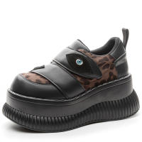 Zapatos de Muffin de Moda Primavera 2025 Calzado de Mujer con Estampado de Leopardo y Correa de Velcro - details 11