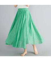 Verano negro algodón en mujeres Maxi Faldas Ropa Mujer parte baja holgada Haruku Saia Casual Boho Falda larga Ropa de Mujer - details 8