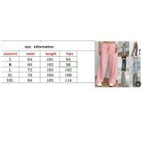 Pantalones de primavera con estampado de rayas para mujer, pantalones rectos informales para mujer - details 0