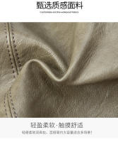 Mochilas de cuero suave para mujer, bolso de viaje impermeable, bolsos casuales para mujer, mochila antirrobo, estilo vintage, gran capacidad, color verde oscuro - details 4