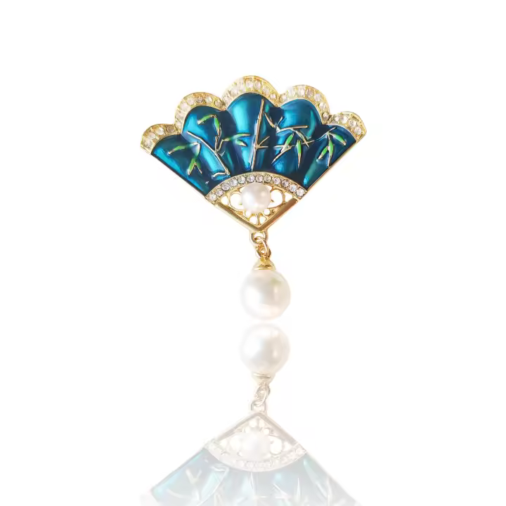 Joyas Her Lab Broche de Mariposa de Perla Retro Palacio Hecho en China - 1