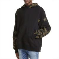 Decheng jersey de algodón con parche de estrella de alta calidad, sudadera con capucha con hombros caídos y peso pesado cosido - details 7