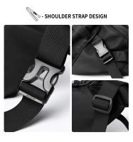 Riñonera cruzada de gran tamaño impermeable Oxford pecho Cycg gran gimnasio cintura cinturón bolsa para hombres mujeres - details 14