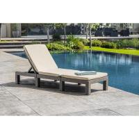 Sillón de Jardín al Aire Libre Estructura Reforzada con Cojín 4 Posiciones de Apoyo Diseño Gris - details 11