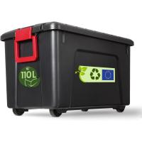 Caja de almacenamiento de plástico grande Caja de garaje de 60 l Lote de 3 SIA-60 Negro Apilable - details 29