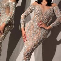 Vestido de noche de manga larga con lentejuelas para mujer, nuevo estilo, 2021 - details 3