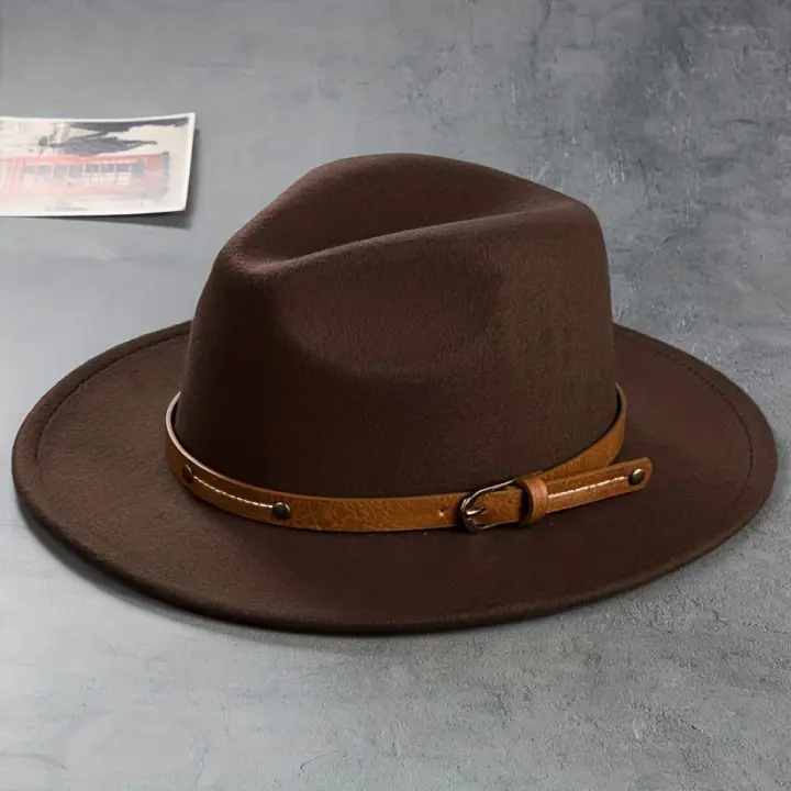 Sombrero de Fieltro Clásico Británico Unisex Sombrero de Jazz - 1