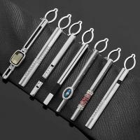 Clip de Corbata de Cobre Inladado de Alta Gama para Hombres Accesorio de Elegante para Trajes de Boda, Fiesta, Negocios Recuerdo de Invitado de Negocios - details 0