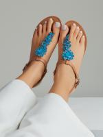 Sandalias Planas de Moda Francesa Versátiles Diamantes de Imitación Europeos y Americanos - details 18