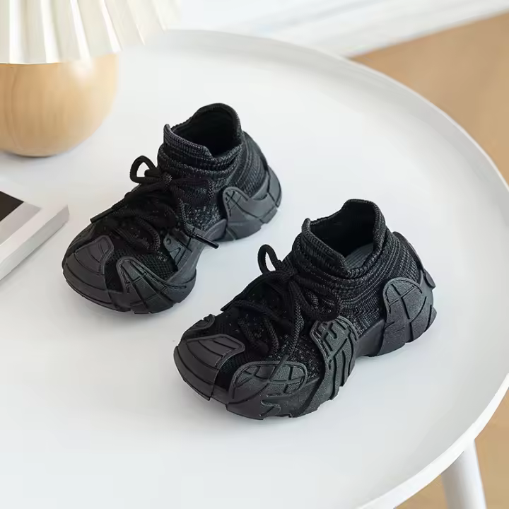 Zapatos Deportivos de Coco Tejidos con Mosca para Niños Zapatos Casuales Transpirables para Otoño 2025 Adecuados para Niñas Medianas - 1