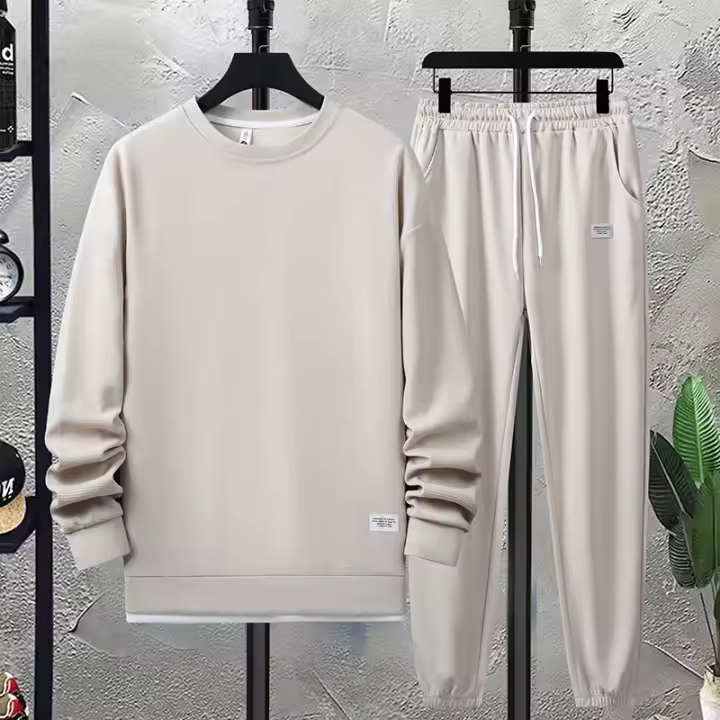 Conjunto De Camiseta Y Pantalones Cortos Informales Para Hombre, Chándal De Color Sólido, Trajes Sueltos De Verano, Talla 3XL - 1