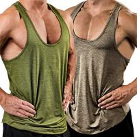Camiseta De Hombre Sin Mangas En Color Sólido Con Cuello En V Vestido De Muscular Para Ejercicio Estilo Casual Verano - details 5