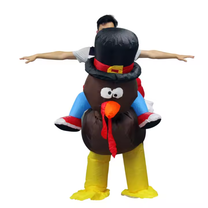 Disfraz Inflable de Turkey Ride Artículos de Celebración de Holidays Mercancías Peligrosas Normales - 1