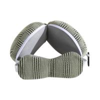 Almohadas portátiles 2 en 1 para el cuello, almohada de viaje en forma de U que bloquea la luz, plegable con máscara para los ojos, almohada para dormir y oficina - details 6