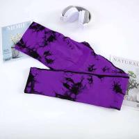 Chrleisure - Pantalones de yoga teñidos anudados para mujer, body deportivo sin costuras, cintura alta, levantamiento de cadera, entrenamiento, ropa deportiva elástica - details 10