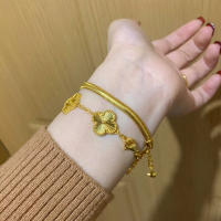 Pulsera hombre y mujer simple y versátil joyería ligero de lujo plano engrosado suave pareja aleación - details 4