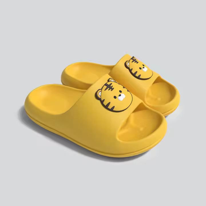 Tigre bebé antideslizante baño fondo suave medio y grande niños zapatillas frías - 1