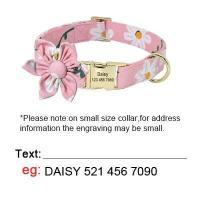 Collar personalizado perros pequeños y grandes, arnés transpirable con grabado Floral, bolsa para golosinas, 3 o 4 unidades - details 1