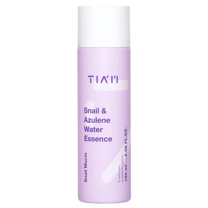 Esencia de agua TIAM y Azulene, 6.1 fl oz, tónico facial con esencia de mucina, calmante, hidratante con filtrado de secreción de caracol, coreano - 1