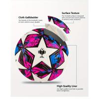 MYOKIA-Balón de fútbol de cuero, diseño sin costuras, tamaño estándar 5, duradero y duradero, 1 Pieza - details 2