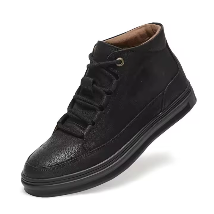 Botas de nieve negras de invierno para hombre para calidez, ocio al aire libre, zapatos modernos y de moda. - 1