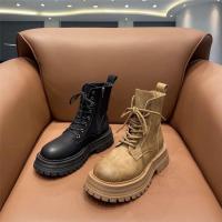 Las mujeres de suela gruesa botines, botas de motorista británico mejorado, otoño e invierno nuevo estilo - details 4