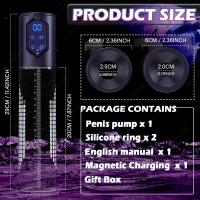 Bomba de pene eléctrica, Juguetes sexuales para hombres, extensión de pene automática IPX7, bomba de agua para pene, agrandamiento de pene, erección de pene, tren de pene - details 8