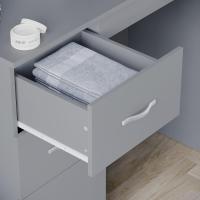 Descuento Riano - tocador para Maquillaje de 3 cajones, para mobiliario de Dormitorio, Blanco - details 11