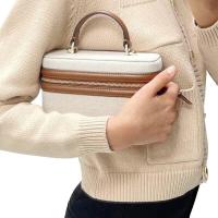 Mochila de Lujo Leten Bolsa de Almuerzo Retro de Lona Spliced Bolsa Cruzada Portátil para Mujeres - details 4