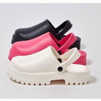 Zapatillas de suela gruesa con punta para mujer, sandalias de verano para exteriores, a la moda, con heces, zapatos de pastel de esponja, 2024 - details 7