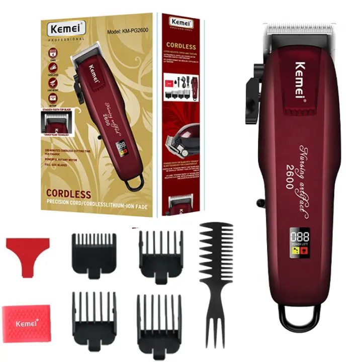 Cortadora de pelo eléctrica inalámbrica para hombre, máquina de corte de pelo profesional, recargable, ajustable, Original - 1