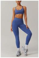 Sujetador de Yoga con espalda cruzada para mujer, ropa interior deportiva de secado rápido para gimnasio, ropa interior suave de Color sólido para correr al aire libre, Tops deportivos ajustados a prueba de golpes para Fitness - details 4