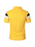 Polo a rayas Vintage para hombre, Camiseta de piqué de Golf, manga corta, bloque de Color, disponible en tallas grandes y altas - details 3