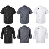 Ropa de Chef de manga larga, uniforme de cocina para restaurante, abrigo de Chef para hombres y mujeres, chaquetas de trabajo de camarero, uniforme profesional general - details 0