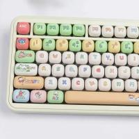 Anime Crayon Shin-chan MOG Profiled Bun Keycap Set Cartoon BPT MX Switch Gaming nical Keyboard Keycaps 143 Keys - details 4