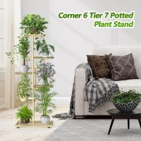 Estante de Almacenamiento para Plantas Metal Negro, Herramientas de Jardín y Guantes, 141 cm, Para Interior y Exterior, Escaleras para Plantas, para Balcón - details 10