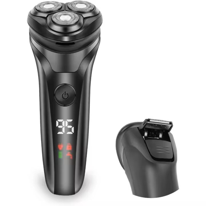 Afeitadora Eléctrica Impermeable para Hombre, Con Pantalla LCD, Máquina De Afeitar Con cortasillas desmontable - 1