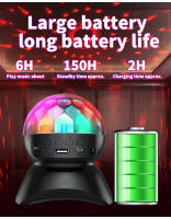 Proyector de bola de discoteca inalámbrico, LED, 7 modos de iluminación, reproductor de tarjeta TF, Altavoz Bluetooth para DJ, boda, fiesta, Bar, KTV - details 12