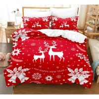 Juego de Ropa de Cama Navideña 3D Edredón, Funda de Almohada, Sábanas Juego de Tres Piezas - details 7