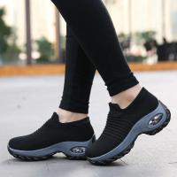 Zapatillas de deporte informales para mujer, cómodas zapatillas de correr de malla con cojín transpirable, zapatillas negras para mujer, zapatos de estudiante 2025 - details 14