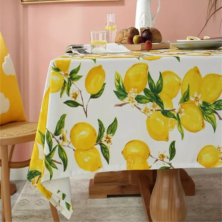 1 ud./mantel impermeable y resistente al aceite, serie de frutas de limón adecuado para mesas de comedor, decoración del hogar para banquetes - 1