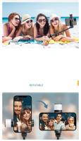 Palo selfie bluetooth para teléfono móvil, luz de relleno giratoria, oculto todo en uno, multifuncional, con trípode incorporado, soporte para transmisión en directo. - details 2