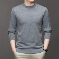 Suéter de color sólido de manga larga con cuello redondo para hombre de 7 colores Top suave, cálido y cómodo con - details 4