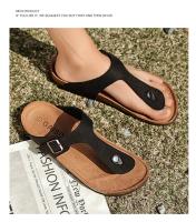 Zapatillas para hombre, zapatos informales de verano para la playa al aire libre, sandalias para caminar, cómodas, ligeras, de lujo, de diseñador, de cuero, a la moda - details 17