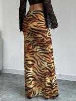 falda elegante con estampado de leopardo para mujer, faldas Maxi, ropa Y2K para oficina, Club, fiesta, ropa de calle informal, venta al por mayor, 2025 - details 37