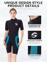 Traje De Neopreno De Una Pieza Con Mangas Cortas De 3 Mm De Grosor, Traje De Surf Y Snorkel Térmico Con Protección Solar - details 6
