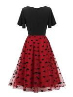 Elegante Vestido Largo con Volantes Retro Hepburn Estilo Vintage de los 50s-60s - details 2