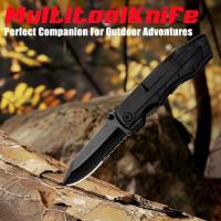 1 cuchillo de bolsillo multiherramienta cuchillo táctico con hoja sierra alicates destornillador abridor de botellas cuchillo plegable de acero inoxidable perfecto para hombres camping emergencia uso diario al aire libre - details 7